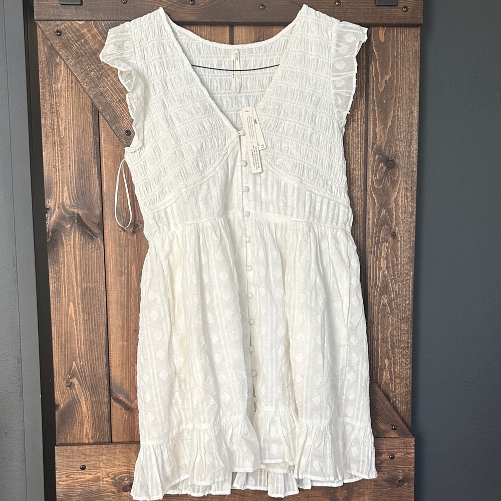 Anthropologie White Mini Dress-NEW never worn